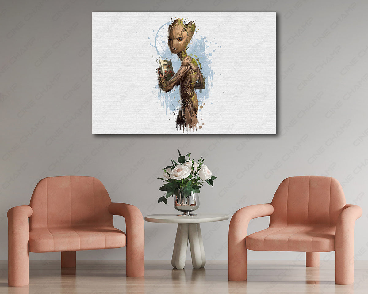 Groot splash art for home theater