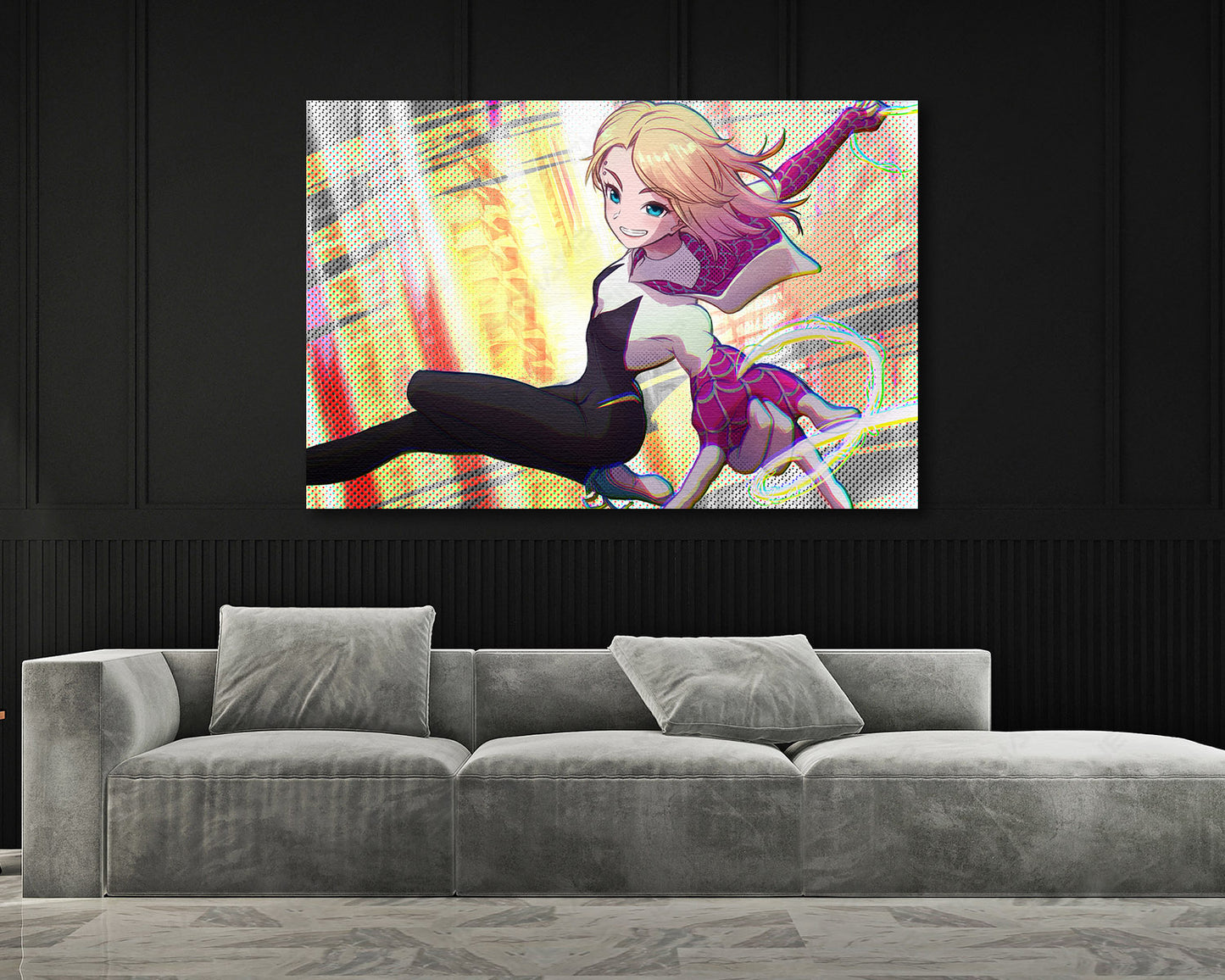 Gwen Stacy Canvas Print Spider-Verse Canvas Wall Art