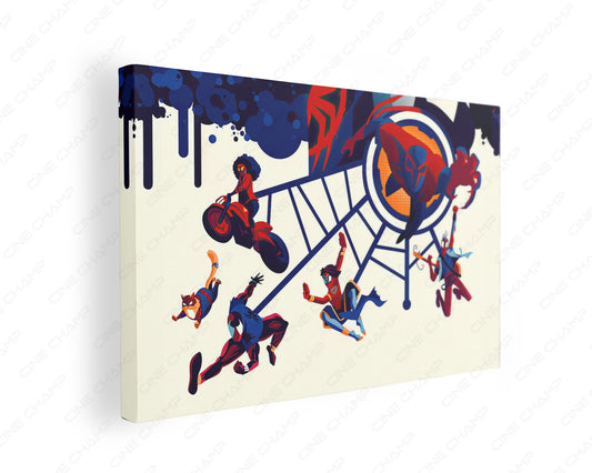 Gwen Stacy Miles Morales Spider Punk canvas wall art
