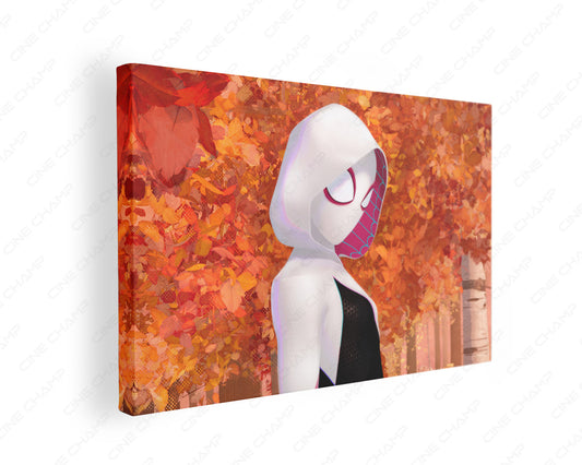 Gwen Stacy Spider Man Into the Spider Verse canvas wall art