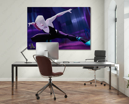 Gwen Stacy Spider Man animated wall art