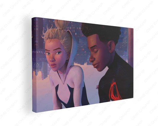 Gwen Stacy and Miles Morales canvas wall art
