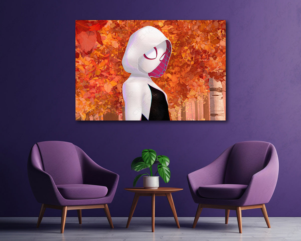Gwen Stacy animated Marvel canvas artwork