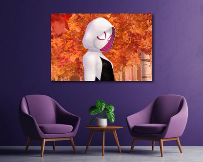 Gwen Stacy animated Marvel canvas artwork