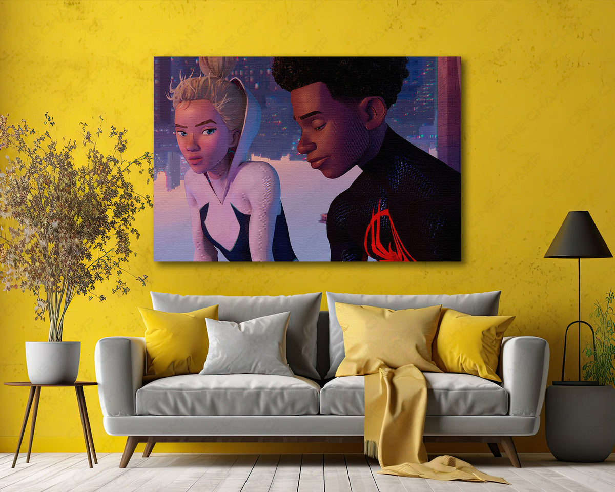 Gwen and Miles Spider Verse canvas print