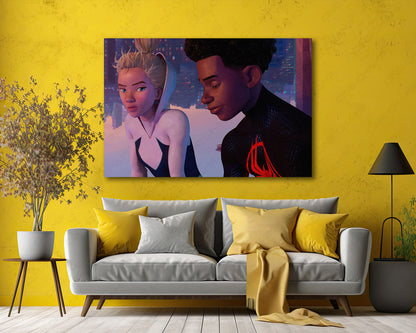 Gwen and Miles Spider Verse canvas print
