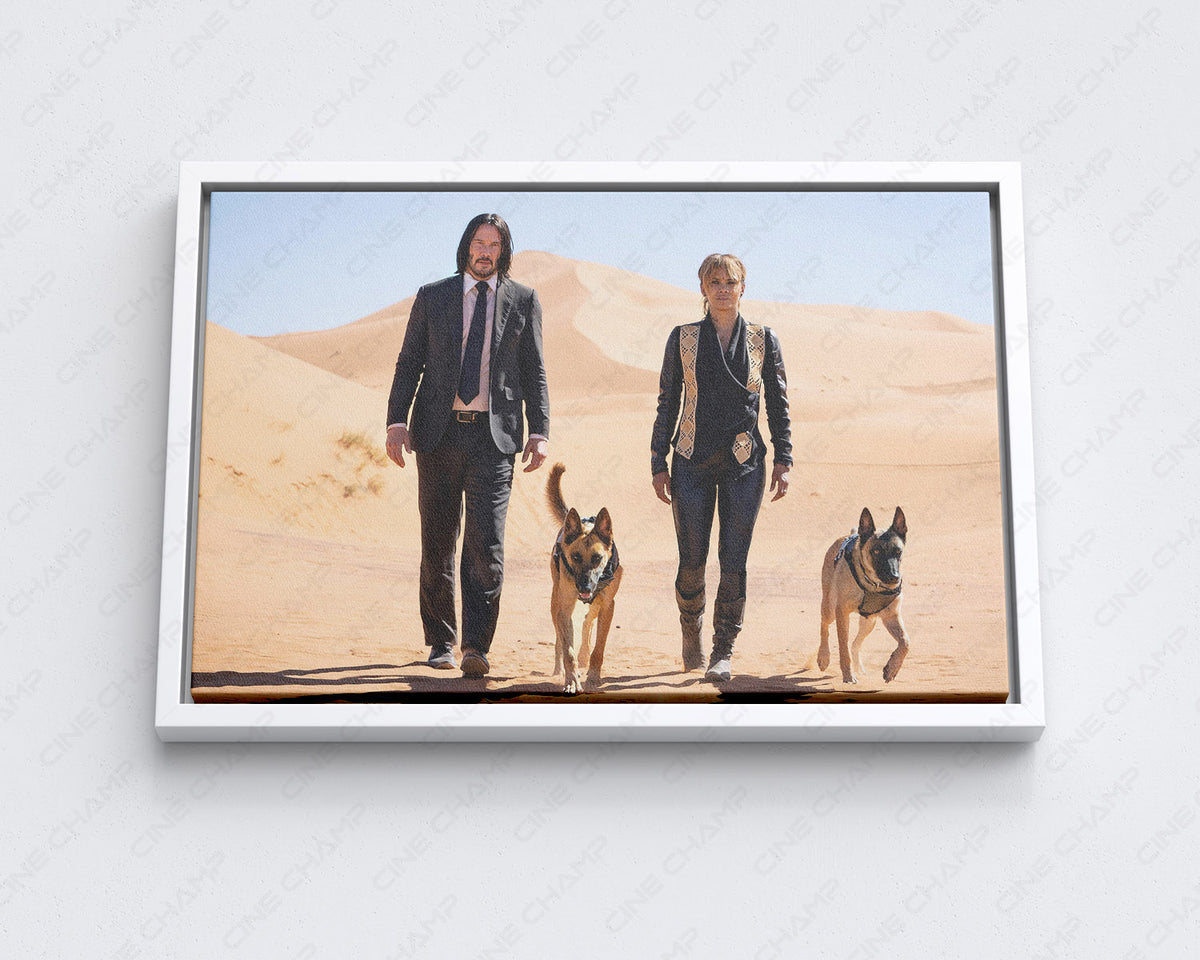 Halle Berry John Wick action canvas