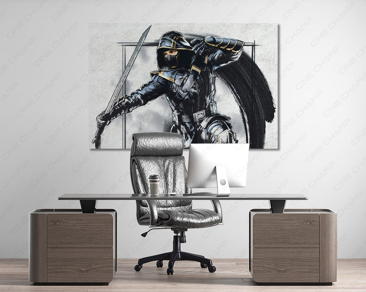 Hawkeye Samurai Warrior Canvas Art