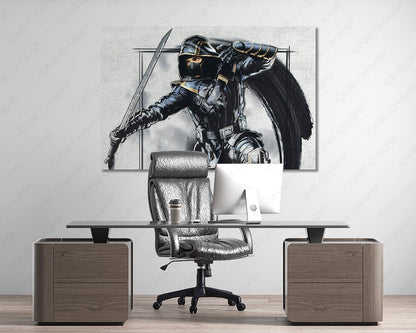 Hawkeye Samurai Warrior Canvas Art