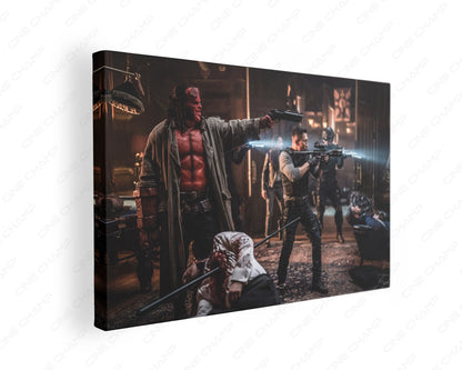 Hellboy action canvas print
