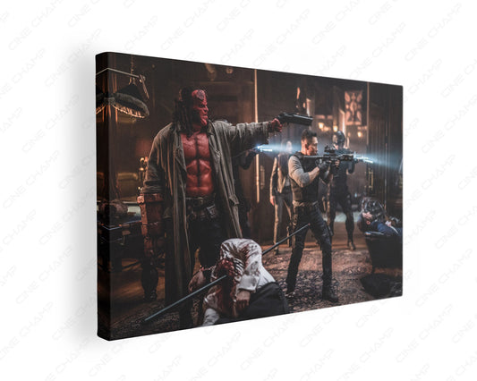 Hellboy action canvas print