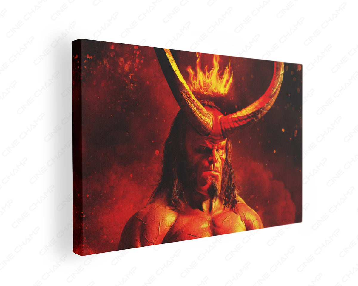 Hellboy canvas print dark fantasy wall art