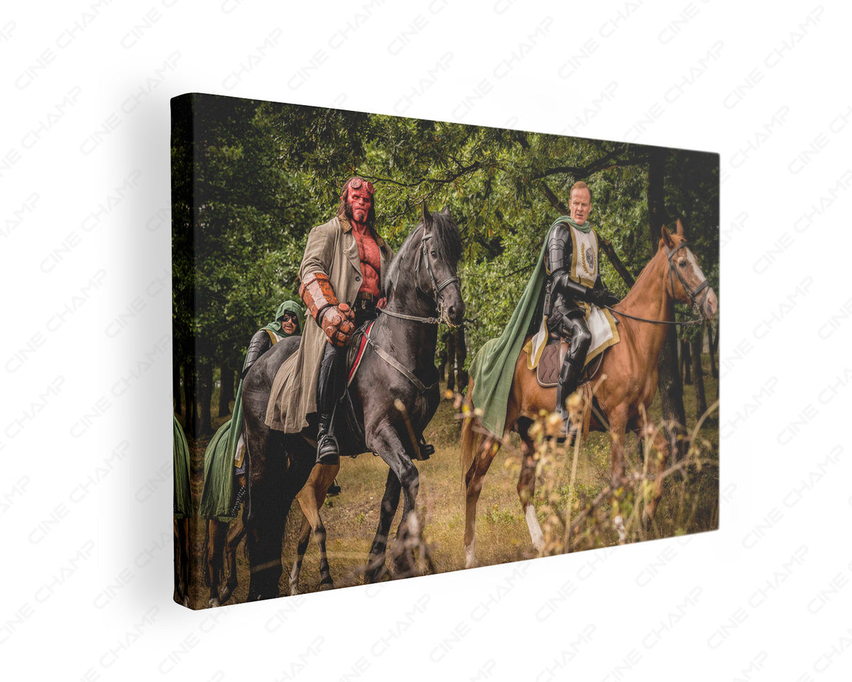 Hellboy dark fantasy canvas art