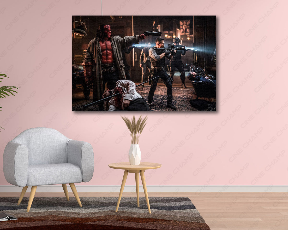 Hellboy dark supernatural wall art