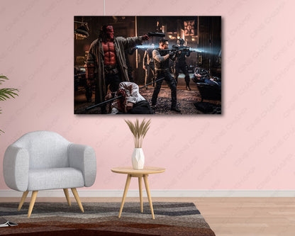 Hellboy dark supernatural wall art