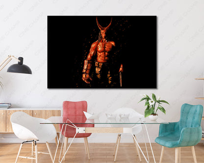 Hellboy fan canvas print wall art
