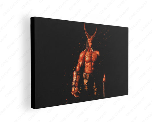 Hellboy premium canvas print dark fantasy wall art