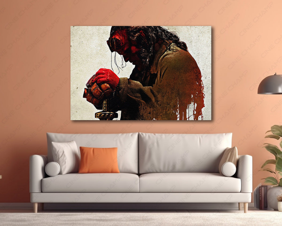 Hellboy superhero canvas print