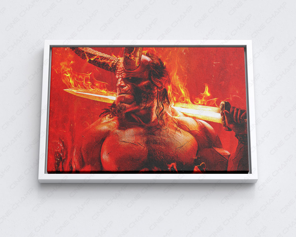 Hellboy supernatural canvas artwork