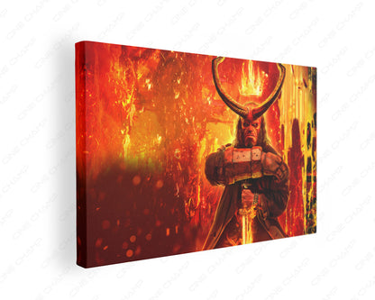 Hellboy supernatural comic hero canvas wall art