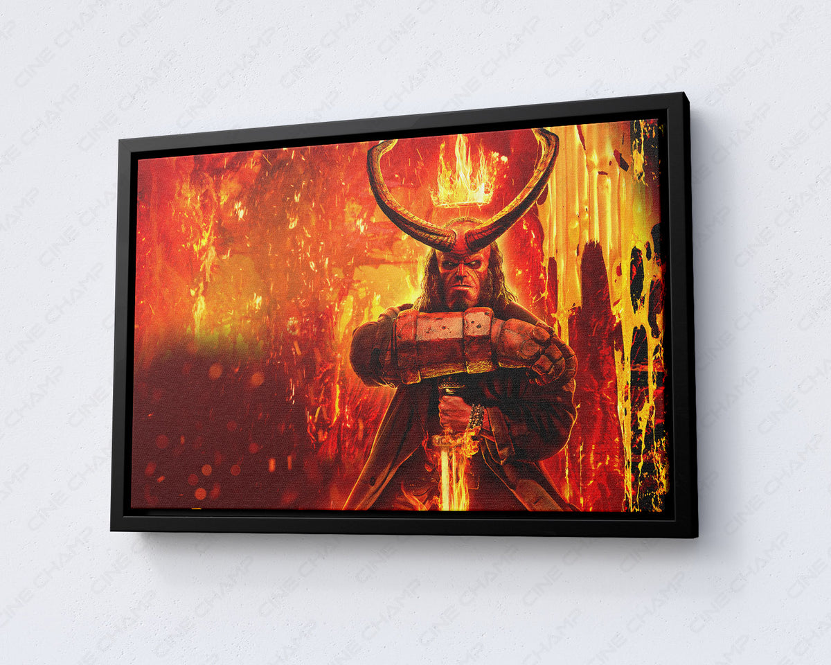 Hellboy wall art for gaming room