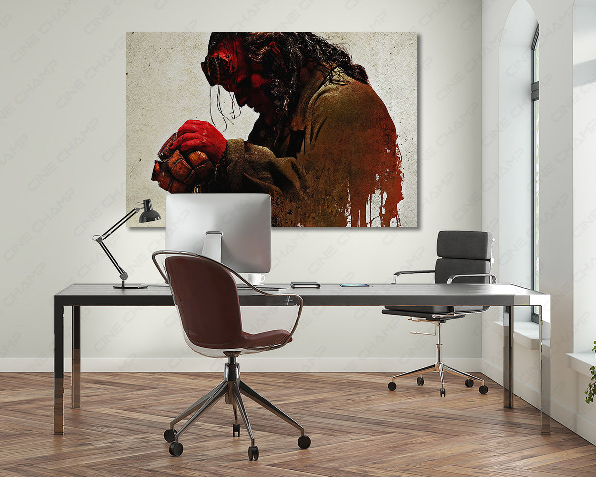 Hellboy wall art for home theater