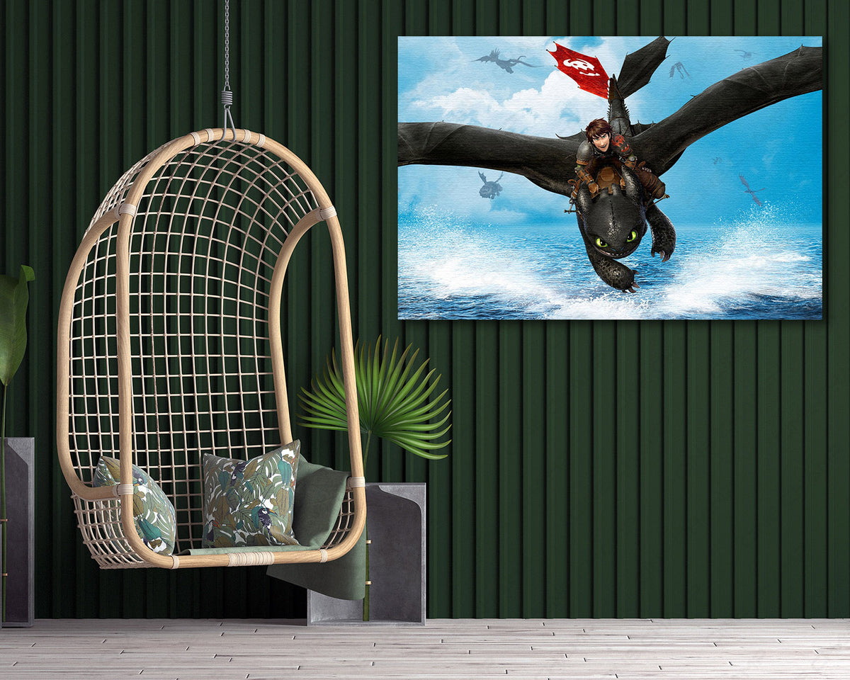 Hiccup and Toothless adventure artwork