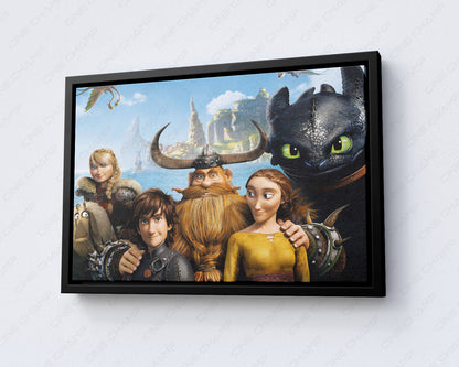 How to Train Your Dragon movie wall decorHiccup and Toothless canvas artwork