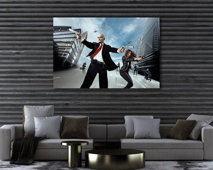 Hitman Agent 47 Canvas Print Assassin Movie Wall Art