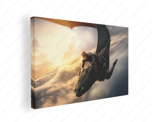 How to Train Your Dragon magical canvas wall art