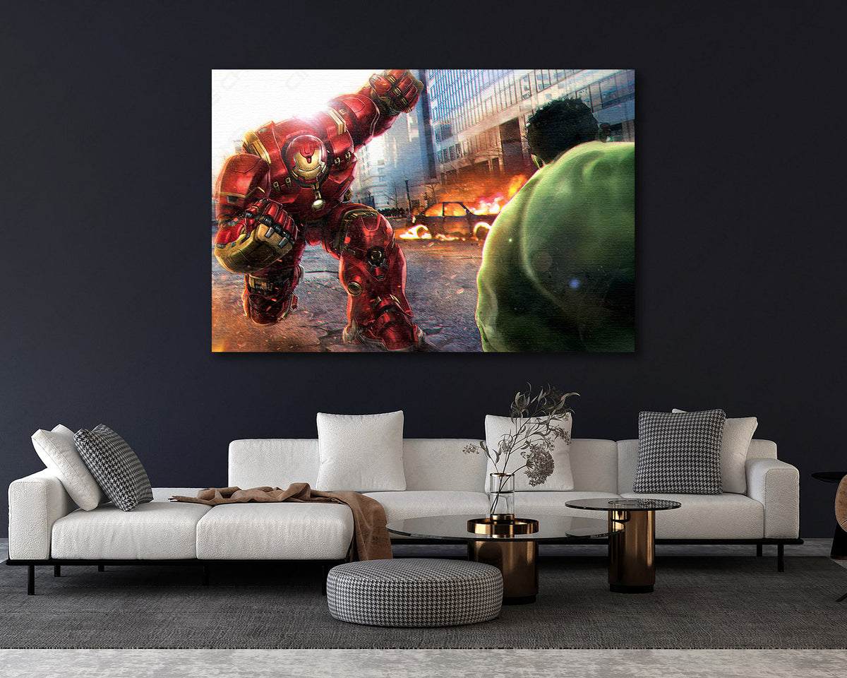 Hulkbuster and Hulk Marvel canvas print