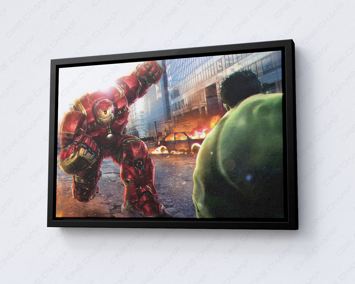 Hulkbuster fight canvas for gaming room