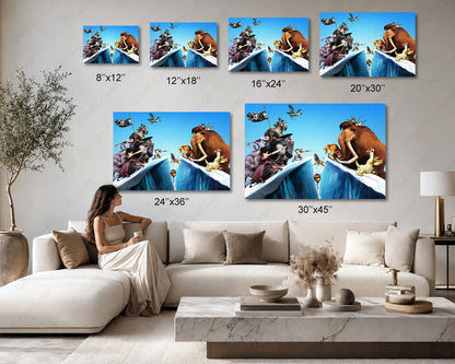 Ice Age animated character canvas decor