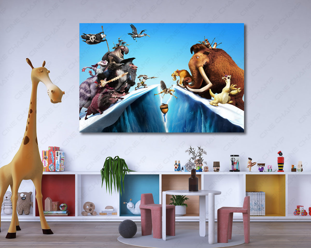 Ice Age family movie wall art