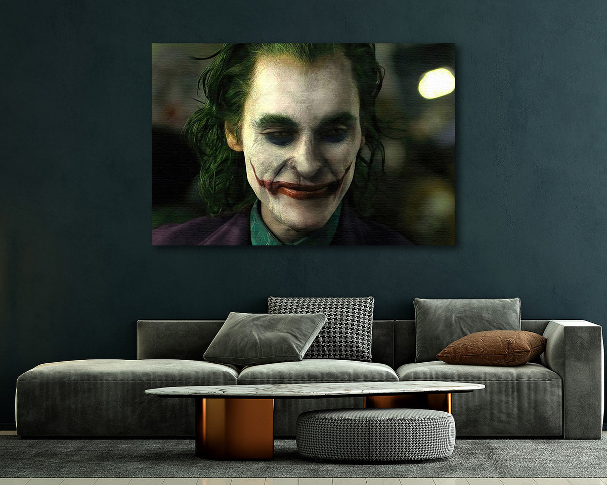 Iconic Joker villain canvas print