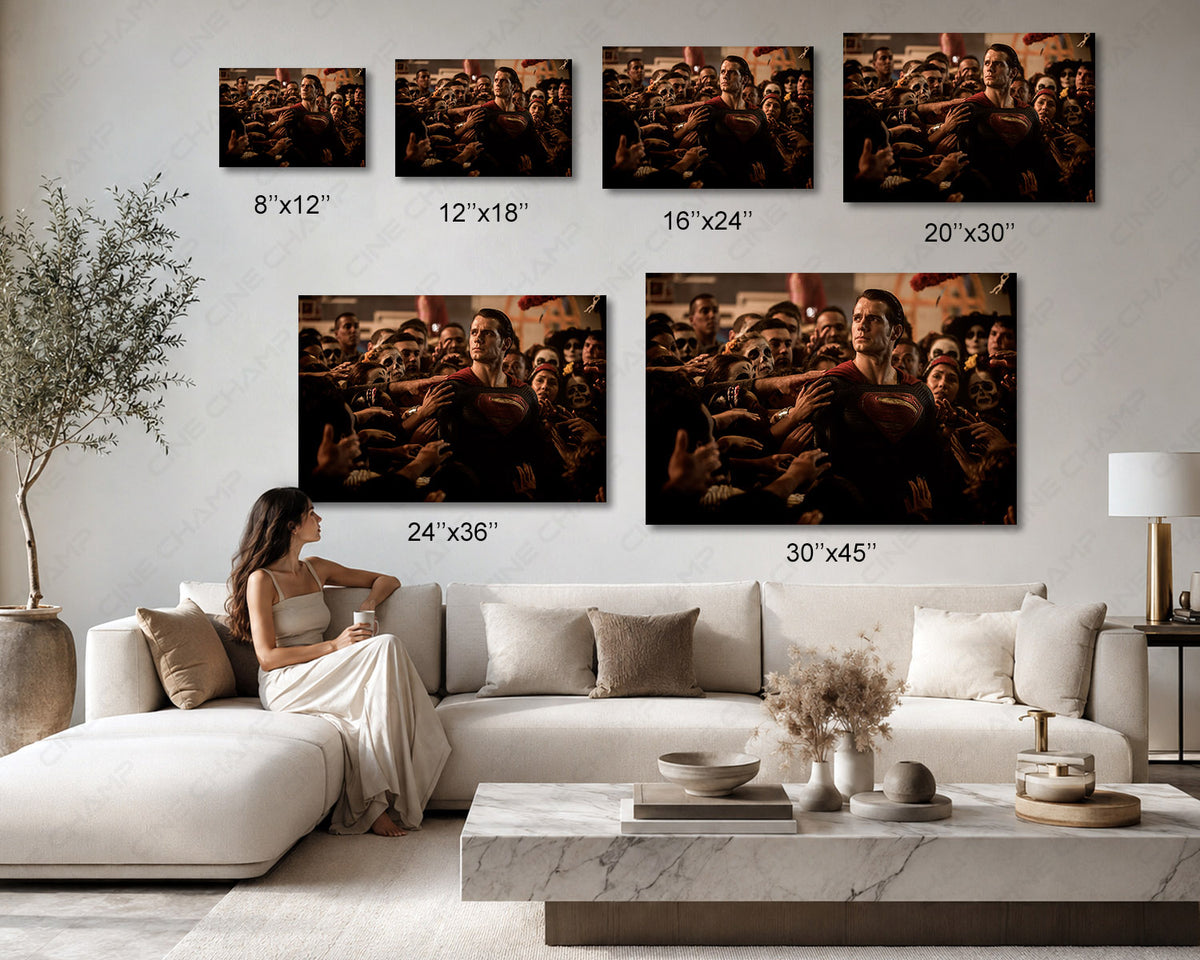 Iconic superhero canvas wall decor
