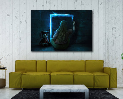Imaginary horror canvas print