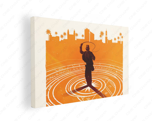 Indiana Jones Dial of Destiny minimal canvas wall art