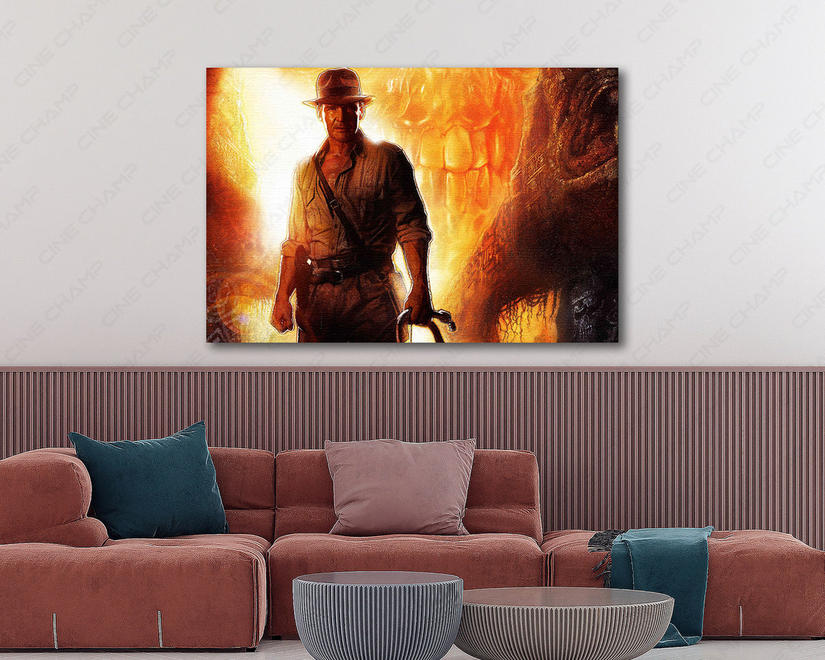 Indiana Jones adventure cinematic canvas artwork