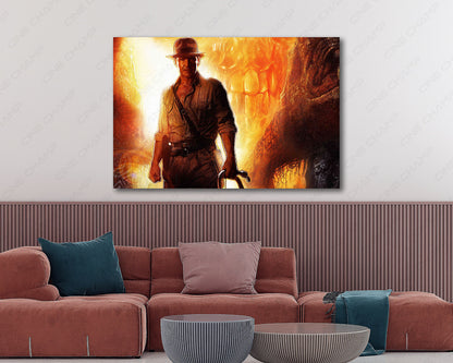 Indiana Jones adventure cinematic canvas artwork