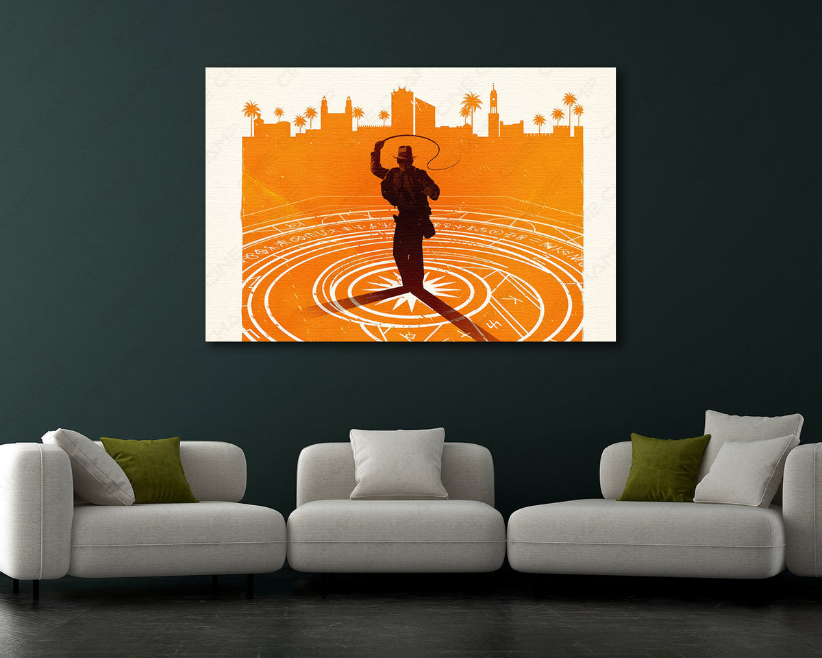 Indiana Jones minimalist canvas print