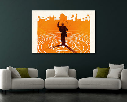 Indiana Jones minimalist canvas print
