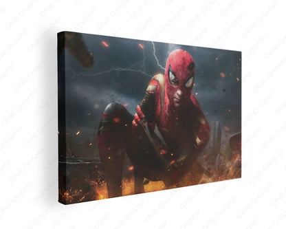 Injured Spider-Man canvas wall art