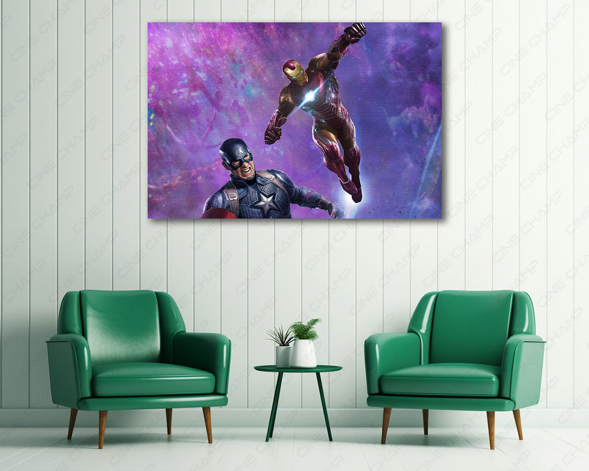 Iron Man Captain America Endgame canvas print