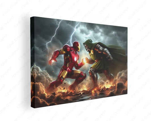 Iron Man X Doctor Doom canvas wall art
