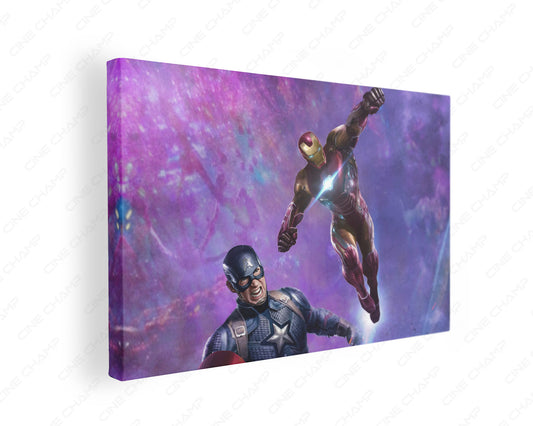 Iron Man and Captain America Avengers Endgame canvas wall art