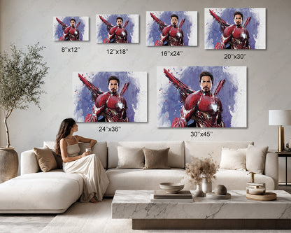 Iron Man pop art style canvas print