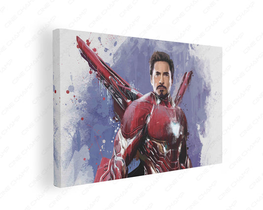 Iron Man splatter canvas wall art