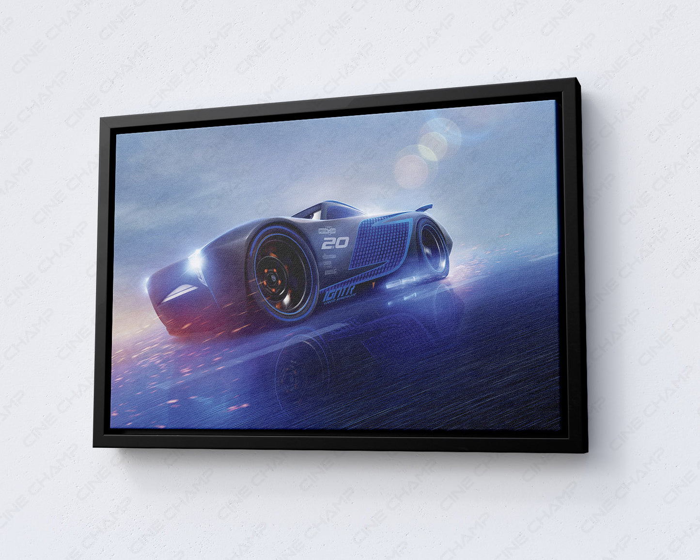 Jackson Storm Canvas Print with Black Floating Frame for Modern Home and Kids Room Decor