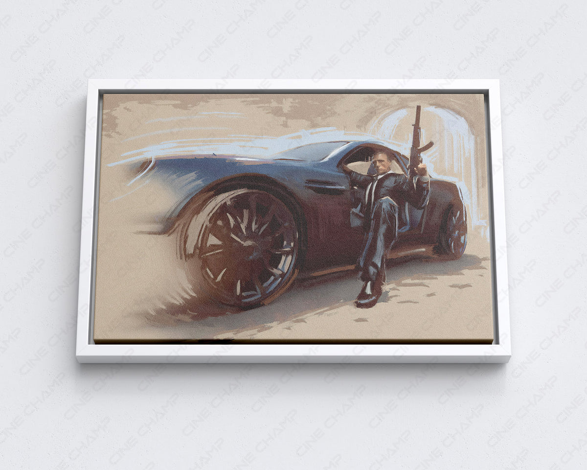 James Bond car canvas for garage